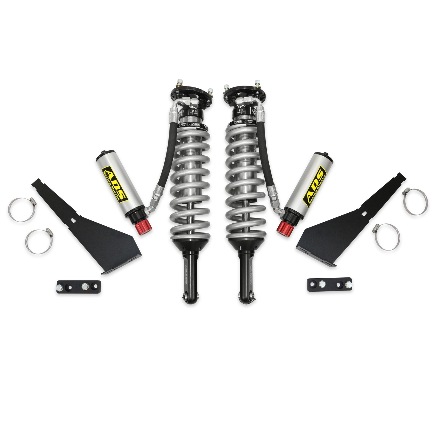 ADS Direct Fit - 2005-2023 Toyota Tacoma 4WD - 2.5 in. Front Shocks - Remote Reservoir - Compression Adjuster (650 lb/in Spring Rate) - Adjustable