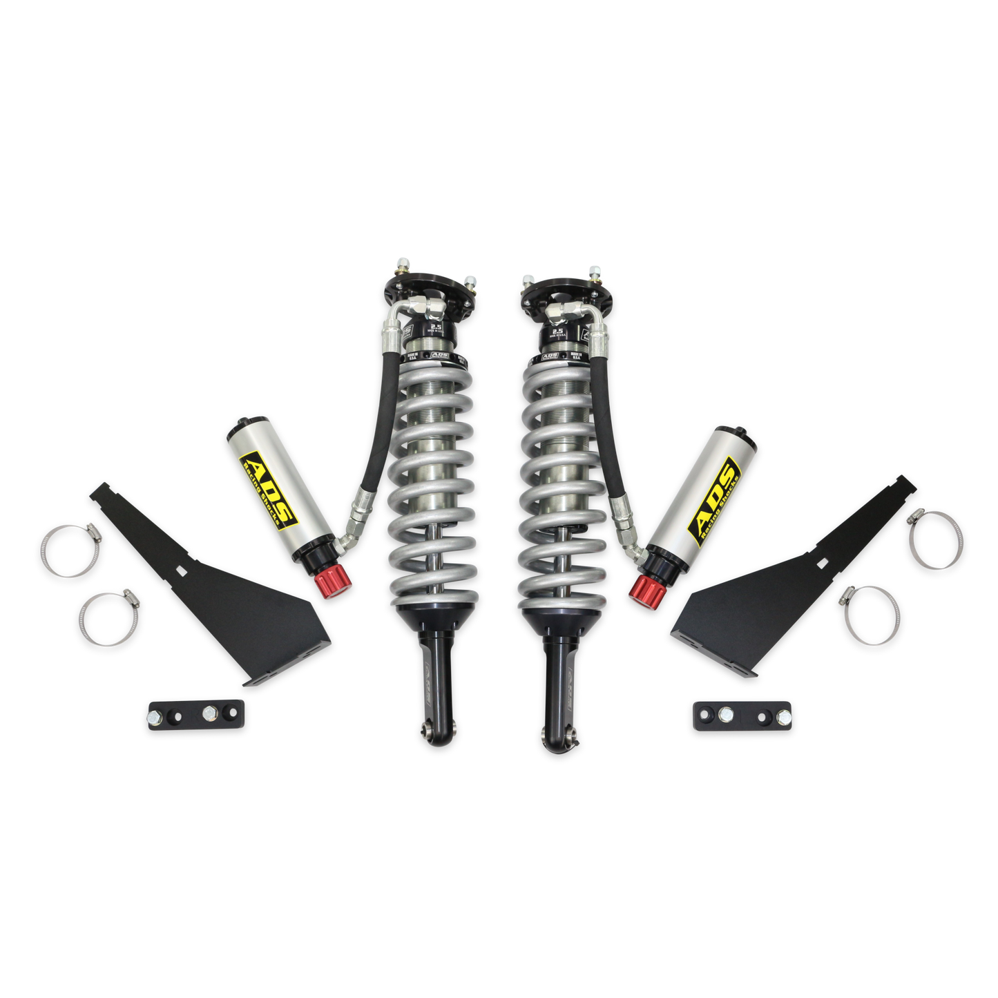 ADS Direct Fit - 2003-2023 Toyota 4Runner/FJ Cruiser - 2.5 in. Front Shocks (700 lb/in Spring Rate) - Remote Reservoir - Includes Supplement Kit - Adjustable