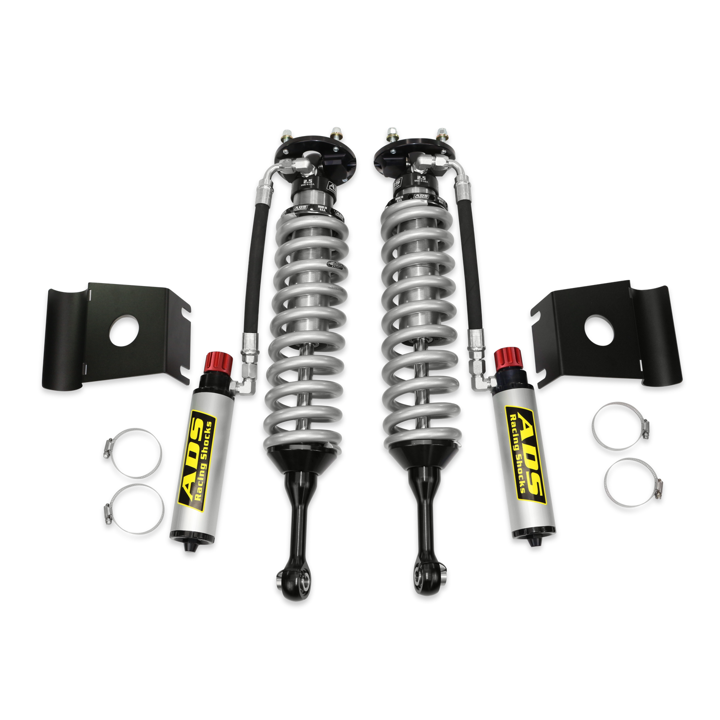 ADS Direct Fit - 2007-2021 Toyota Tundra 2WD/4WD - 2.5 in. Front Shocks - 4 in. Lift (Crew Max 4WD) - Remote Reservoir - Compression Adjuster
