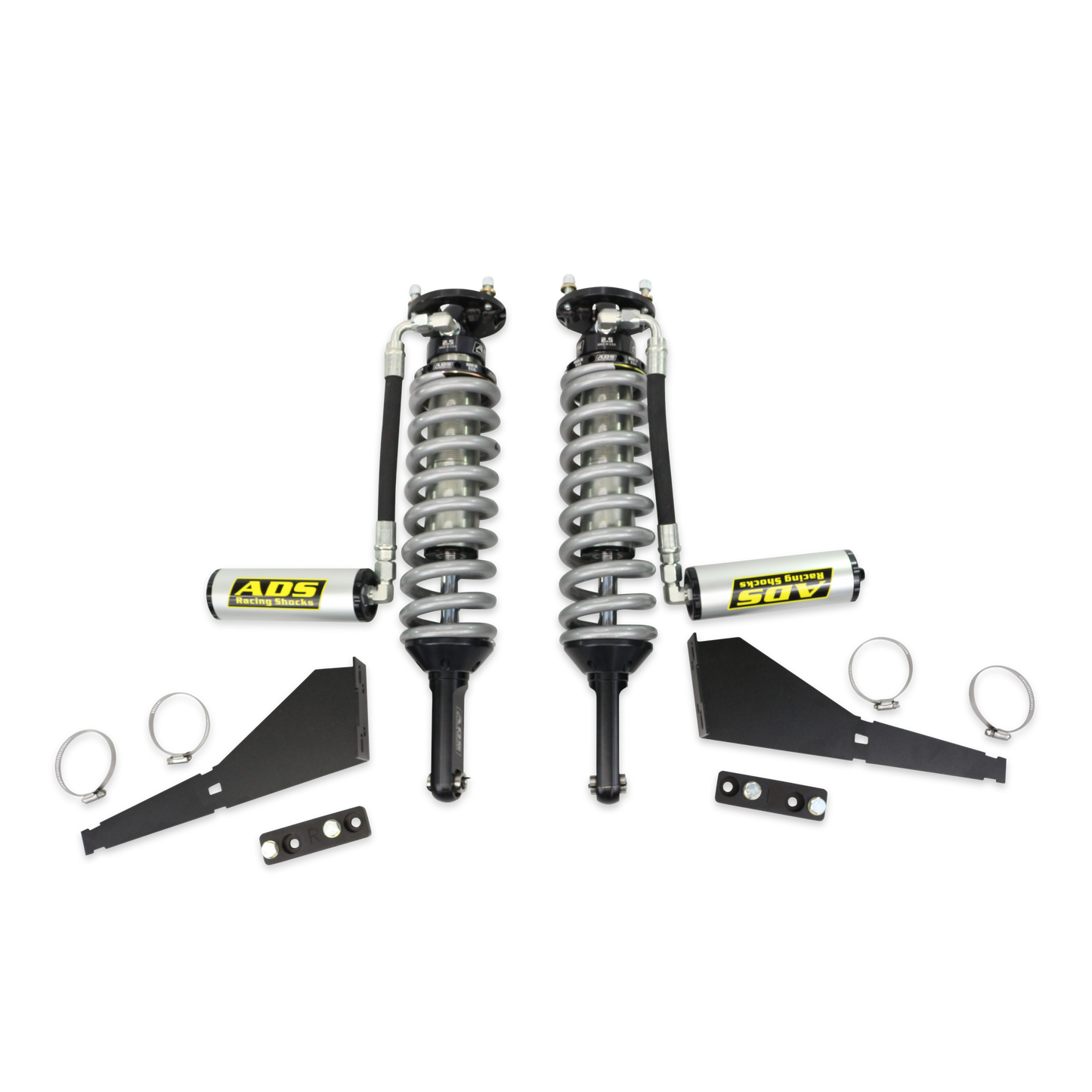 ADS Direct Fit - 1996-2004 Toyota Tacoma 6-Lug - 2.5 in. Front Shocks - Remote Reservoir - 600 lb. Spring Rate