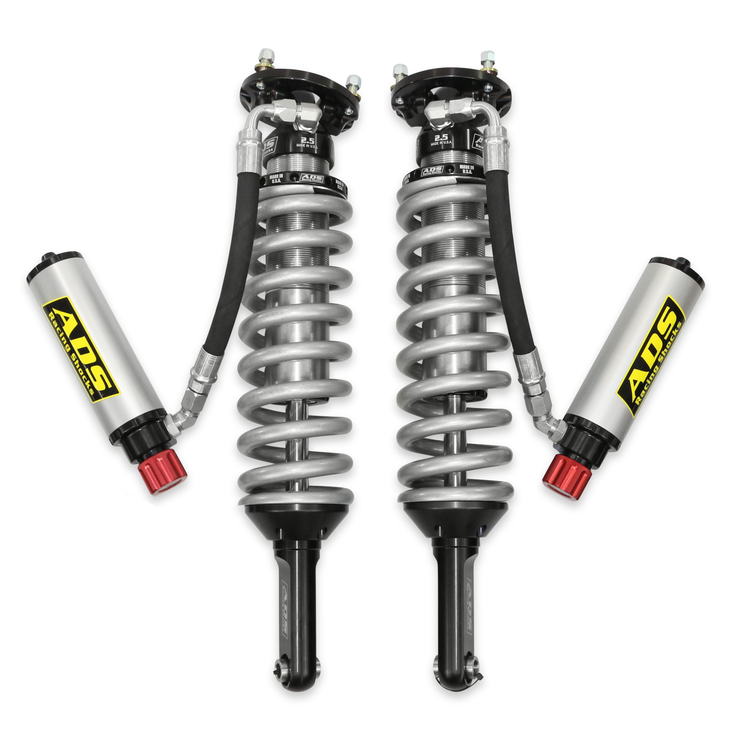 ADS Direct Fit - 2005-2023 Toyota Tacoma 4WD - 2.5 in. Front Shocks - Remote Reservoir - Compression Adjuster (650 lb/in Spring Rate) - Adjustable
