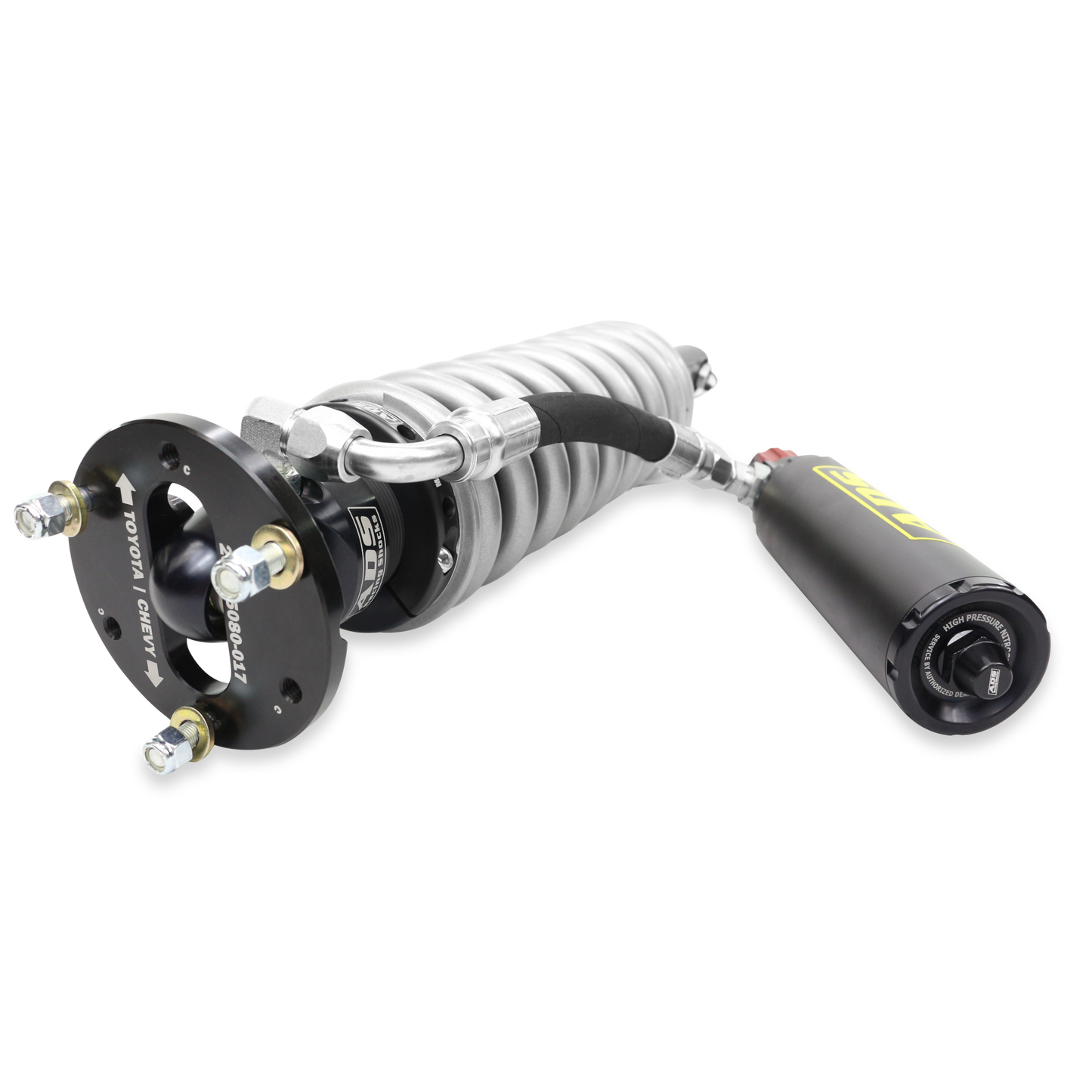 ADS Direct Fit - 2005-2023 Toyota Tacoma 4WD - 2.5 in. Front Shocks - Remote Reservoir - Black Cerakote (650 lb/in Spring Rate) - Adjustable