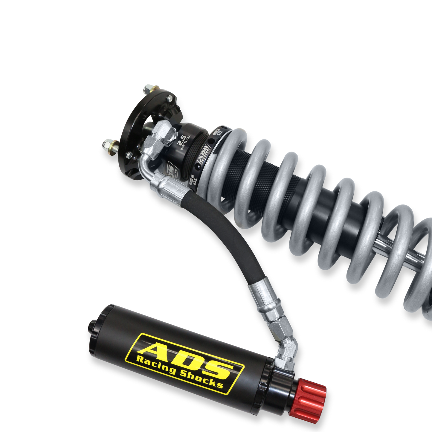ADS Direct Fit - 2005-2023 Toyota Tacoma 4WD - 2.5 in. Front Shocks - Remote Reservoir - Black Cerakote (650 lb/in Spring Rate) - Adjustable