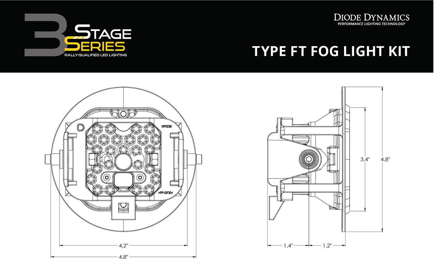 SS3 Max LED Fog Light Kit for 2008-2013 Toyota Sequoia