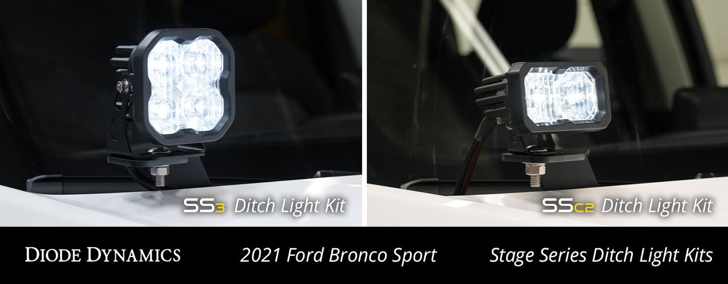 Ditch Light Brackets for 2021 Ford Bronco Sport