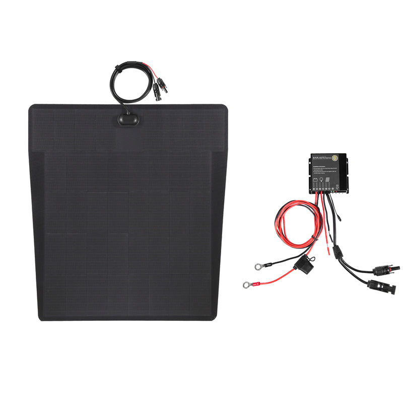 GMC Sierra 2500HD 3500HD (2007-2010) Lensun 100W Hood Flexible Solar Panel-3