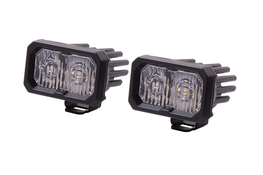 Stage Series 2" SAE Yellow Sport Standard LED Pod (Pair)