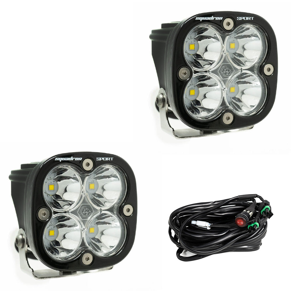 Squadron Sport Black LED Auxiliary Light Pod Pair