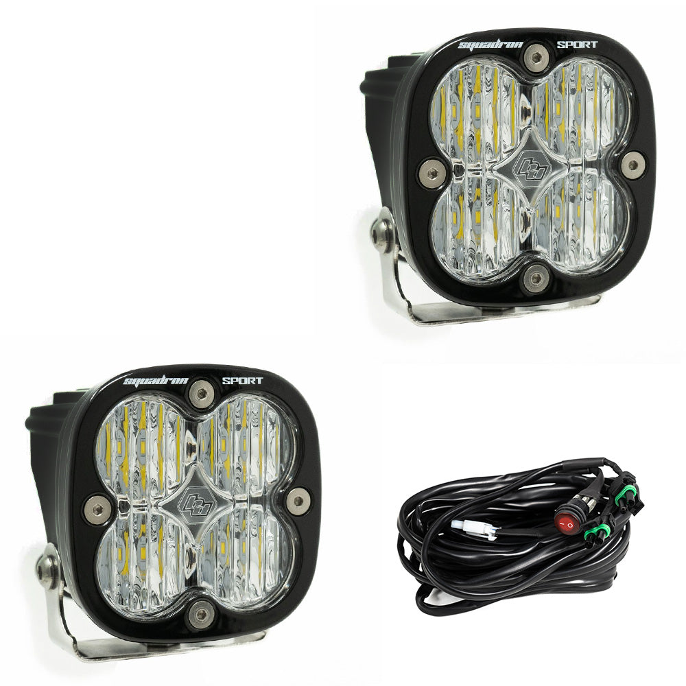 Squadron Sport Black LED Auxiliary Light Pod Pair