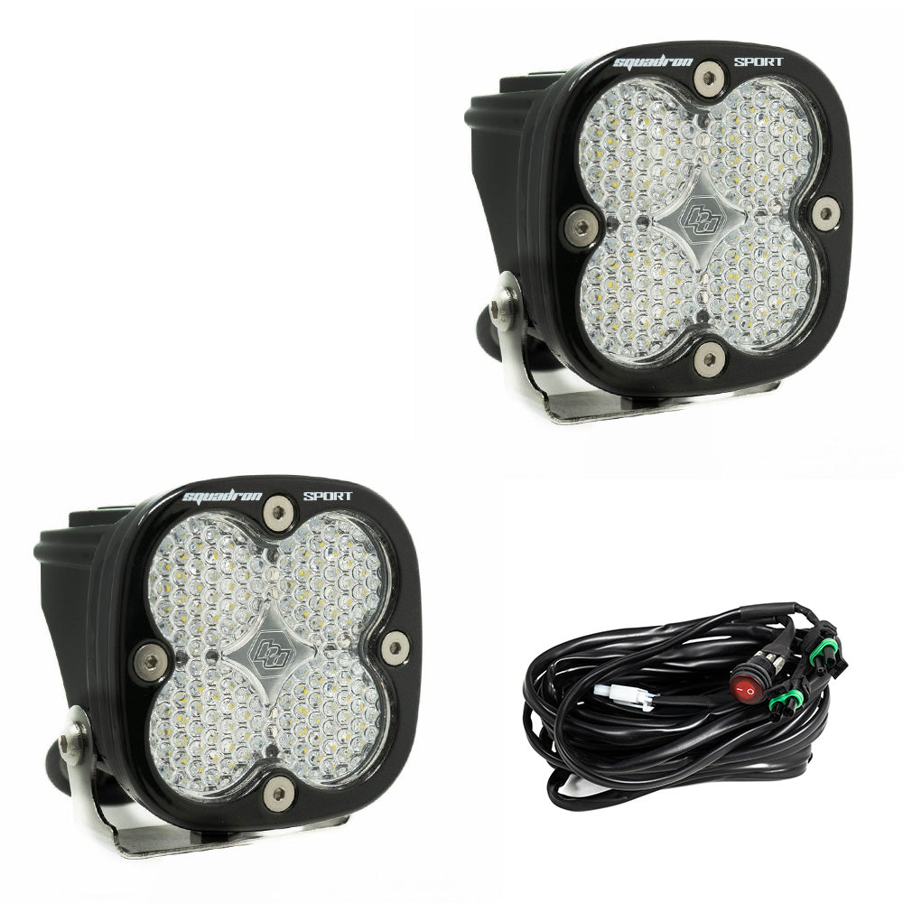 Squadron Sport Black LED Auxiliary Light Pod Pair