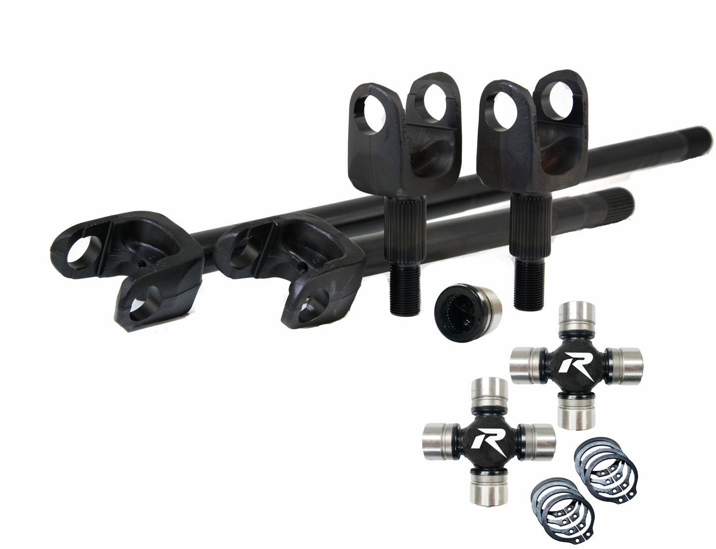 2007-18 Wrangler JK Dana 44 4340 Chromoly Discovery Series Front Axle Kit HD U-Joints Revolution Gear