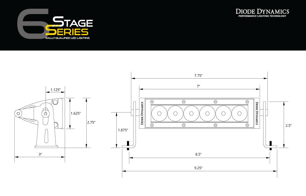 Diode Dynamics Stage Series LED Light Bar - Multiple Sizes Available