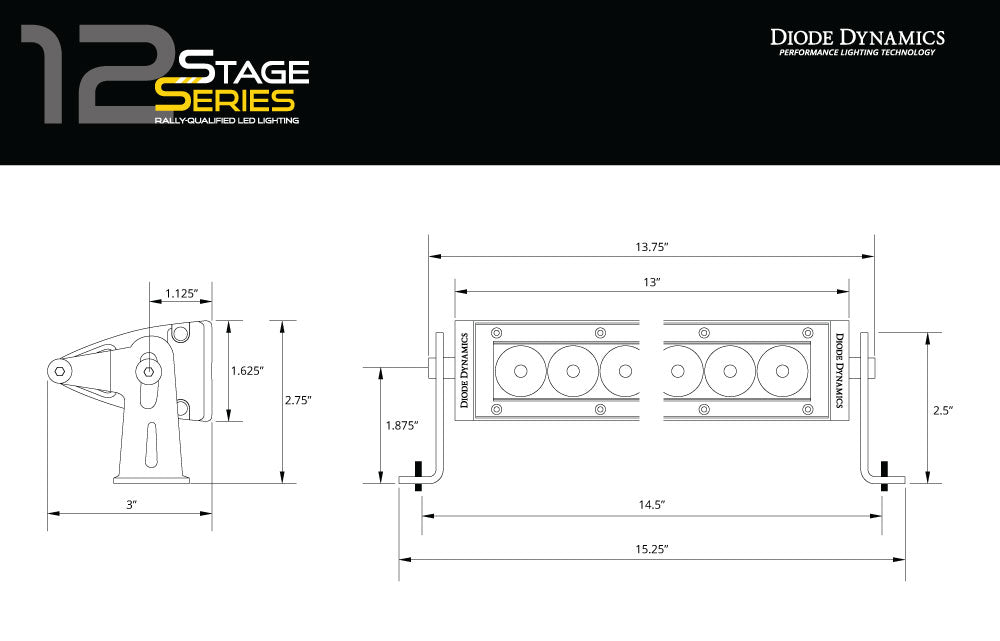 Diode Dynamics Stage Series LED Light Bar - Multiple Sizes Available