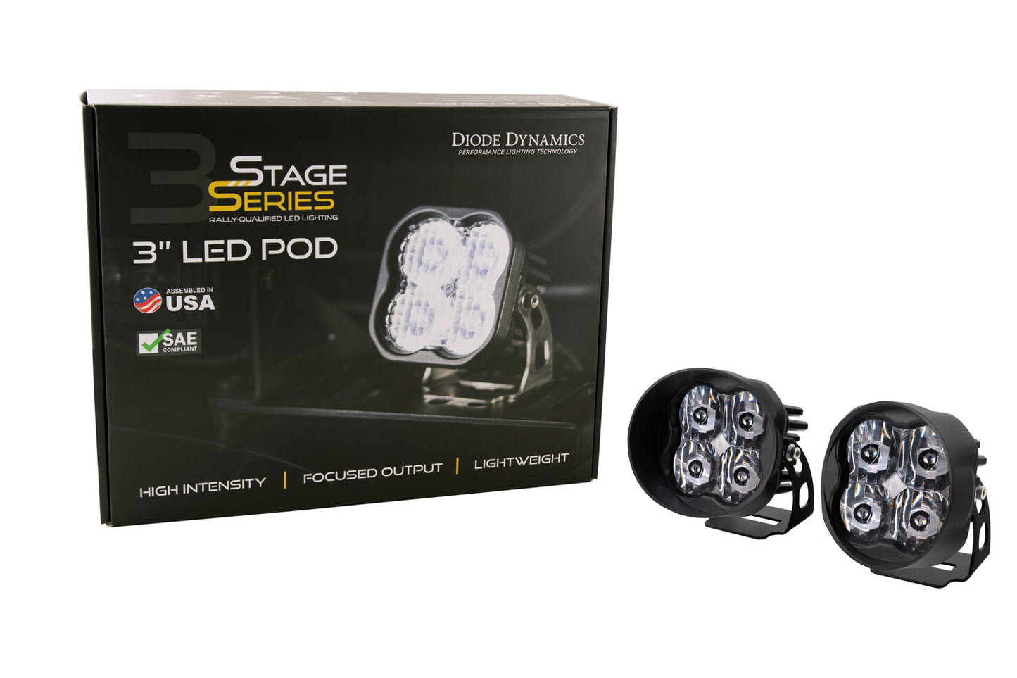 SS3 LED Pod Max SAE Fog Angled