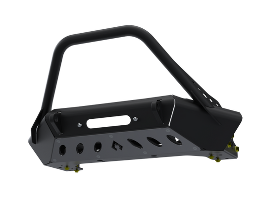 07-Up Jeep Wranger/Gladiator High Clearance Front Bumper With Hoop Raw Steel